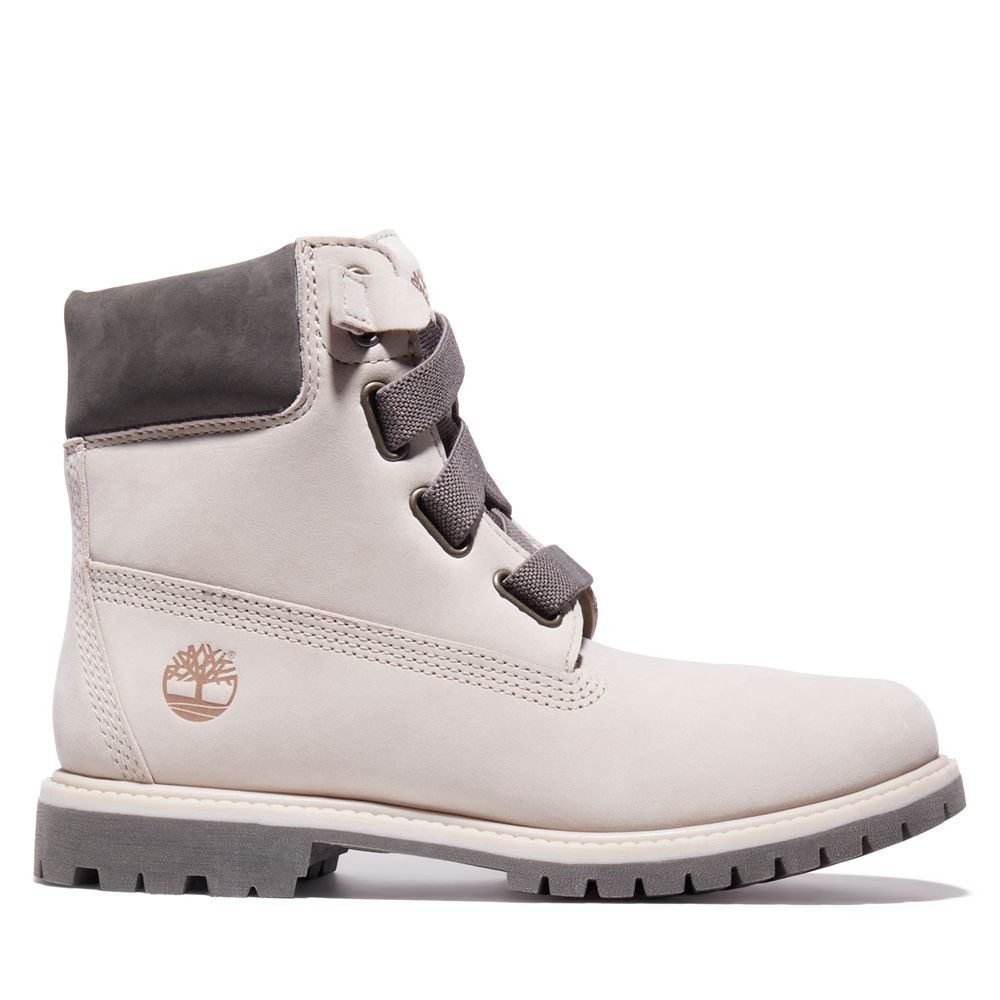 Timberland 6-Inch Μποτακια Γυναικεια Ασπρα - Premium Pull-On - Greece 5632197-PI